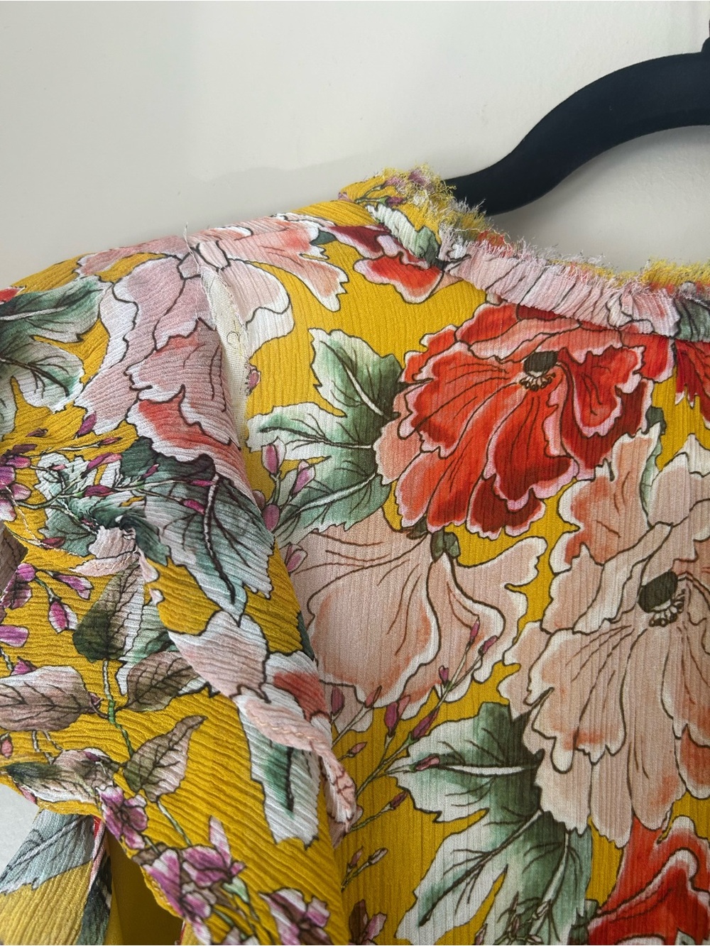 Anthropologie Dolan Left Coast Collection Ellory Floral Silk Ruffle Midi Dress - Picture 5 of 11